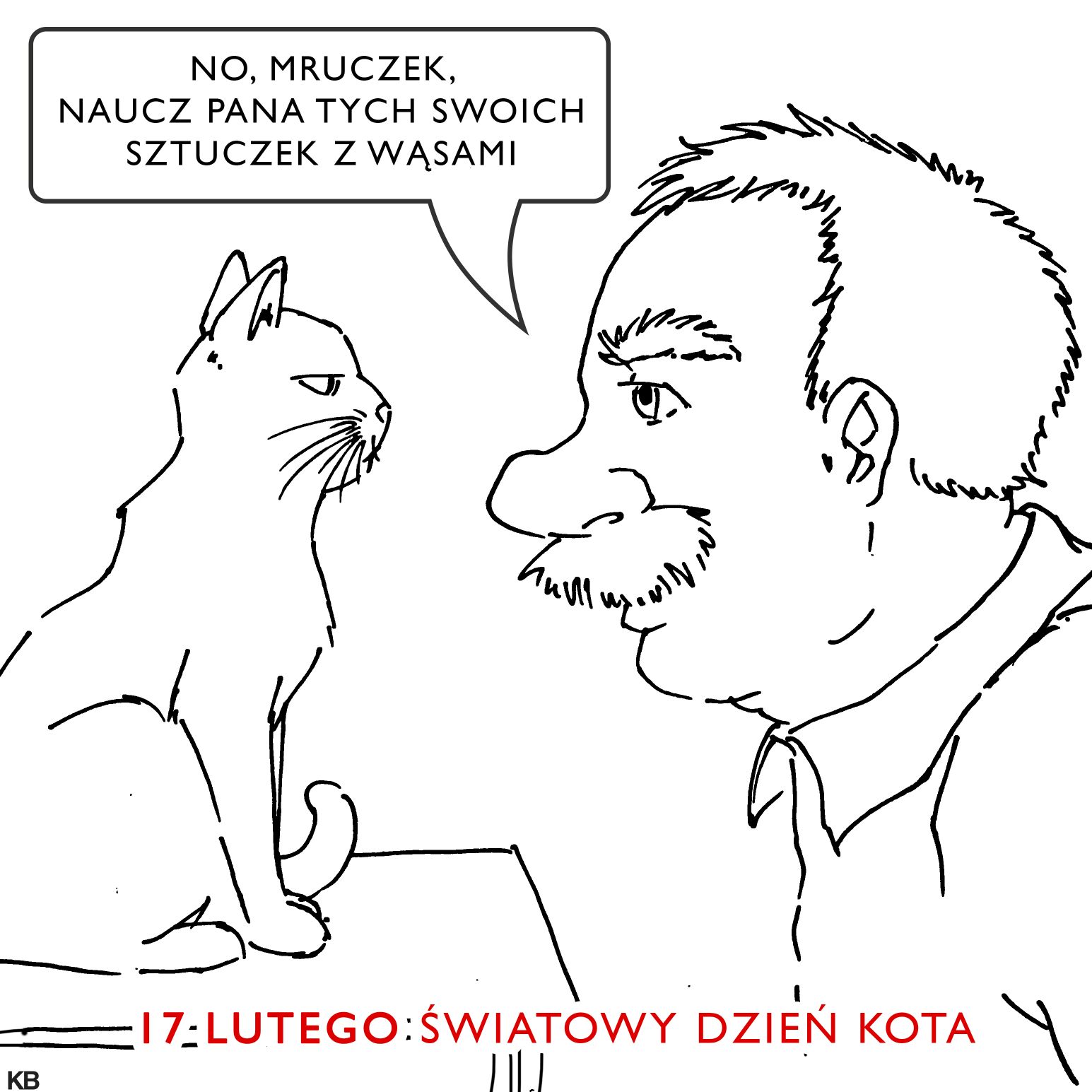 Światowy Dzień Kota (rys. Karolina Błażejczyk)