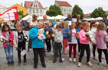 Masz Głos w Chełmnie. Happening przed ratuszem [fot. Agnieszka Waszkiewicz]