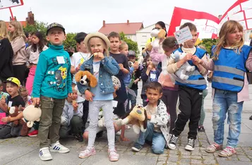 Masz Głos w Chełmnie. Happening przed ratuszem [fot. Agnieszka Waszkiewicz]