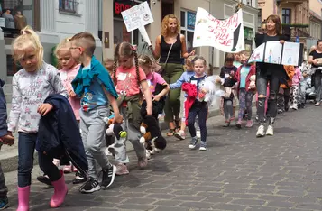 Masz Głos w Chełmnie. Happening przed ratuszem [fot. Agnieszka Waszkiewicz]