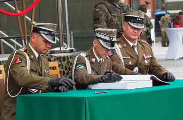 Uroczystości wojskowe na rynku w Chełmnie/ AW