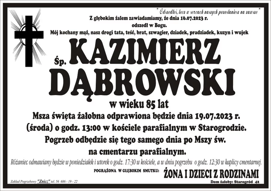 Miejsce na komentarz to przestrzeń na Twoje kondolencje.