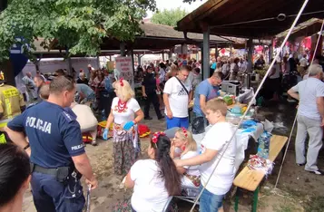 Dramatyczne chwile na festiwalu w Chełmnie. Kilka poparzonych osób/ Fot. Pitrex