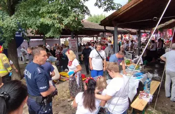 Dramatyczne chwile na festiwalu w Chełmnie. Kilka poparzonych osób/ Fot. Pitrex