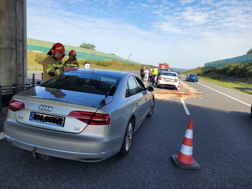 Karambol na autostradzie A1 pod Chełmnem w najtragiczniejszy weekend wakacji/ Fot. KP PSP Chełmno