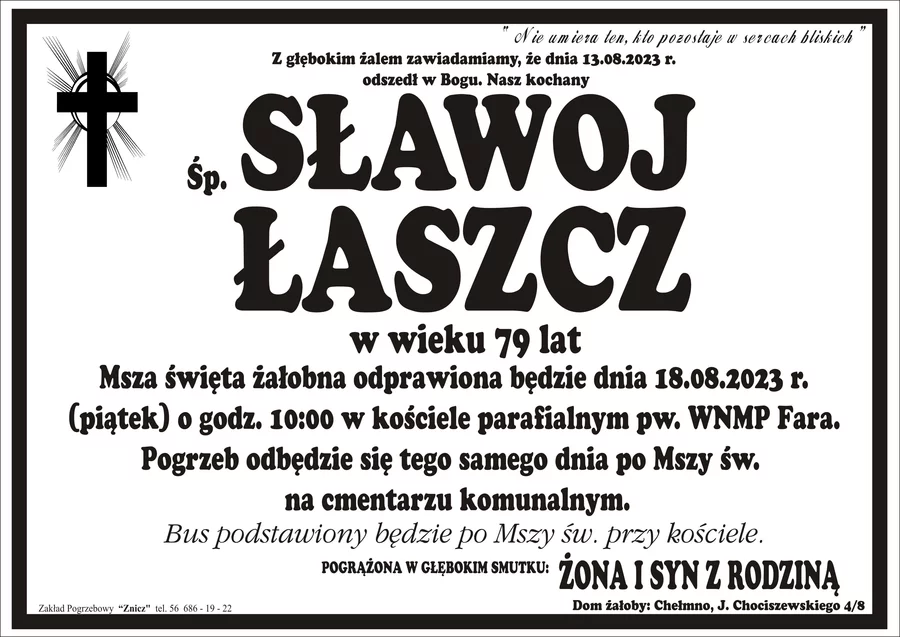 Miejsce na komentarz to przestrzeń na Twoje kondolencje.