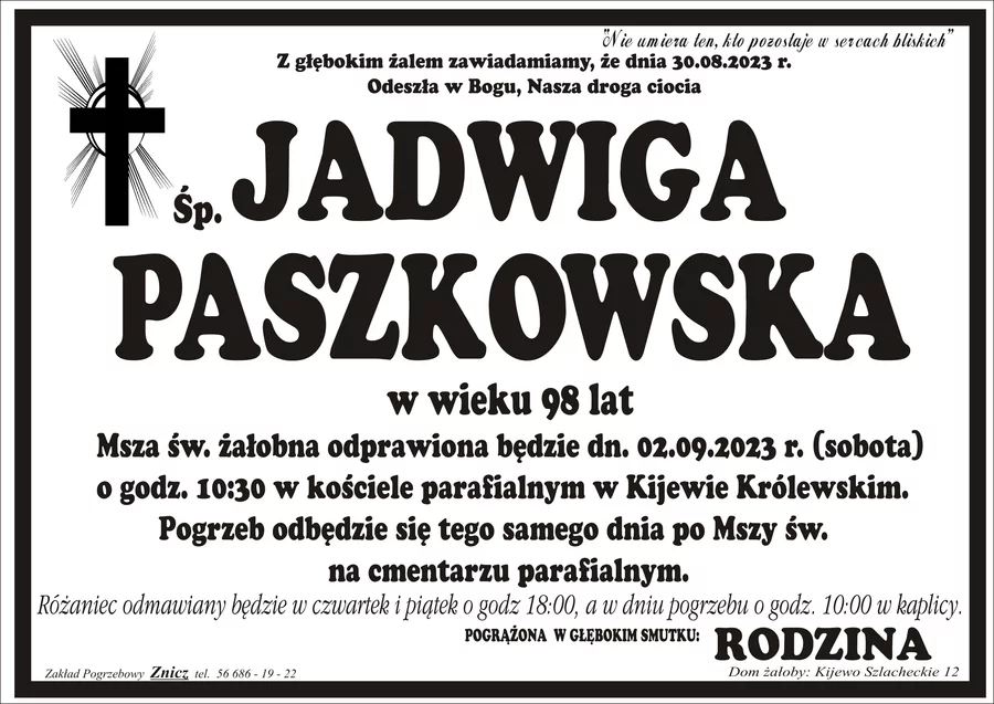 Miejsce na komentarz to przestrzeń na Twoje kondolencje.