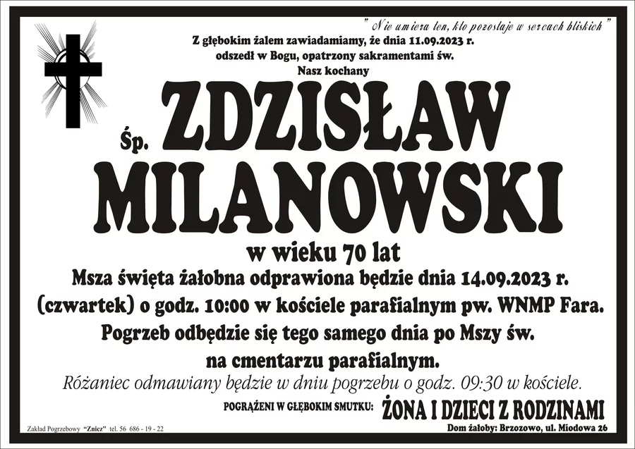 Miejsce na komentarz to przestrzeń na Twoje kondolencje.