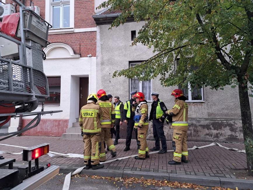 Strażacy ćwiczyli na wypadek pożaru w urzędach gminy i miasta w Chełmnie/ Fot. KP PSP Chełmno