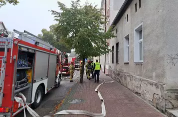 Strażacy ćwiczyli na wypadek pożaru w urzędach gminy i miasta w Chełmnie/ Fot. KP PSP Chełmno