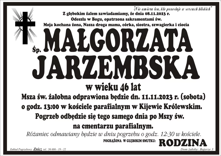 Miejsce na komentarz to przestrzeń na Twoje kondolencje.