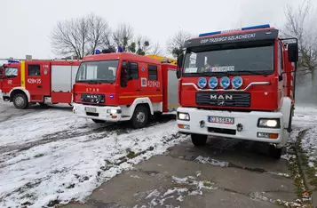 Z pożarem w gminie Papowo Biskupie walczyło 6 zastępów straży pożarnej/ Fot. OSP Trzebcz Szlachecki