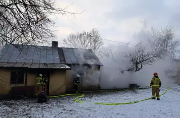 Dom w Stolnie płonął jak pochodnia/ Fot. KPP Chełmno