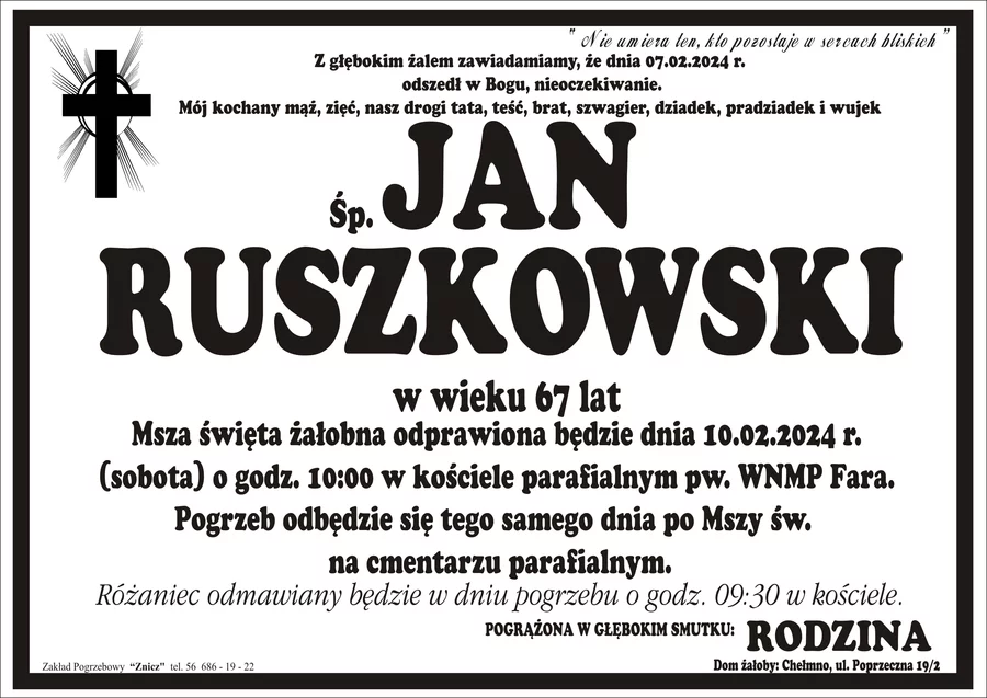 Miejsce na komentarz to przestrzeń na Twoje kondolencje.