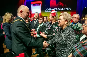 Uroczystość wręczenia odznak sołtysom/ Fot. Andrzej Goiński