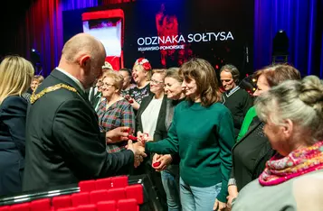 Uroczystość wręczenia odznak sołtysom/ Fot. Andrzej Goiński