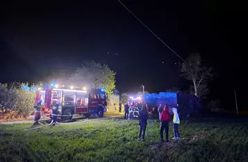 Pożar domu pod Chełmnem wybuchł w nocy/ Fot. KP PSP Chełmno