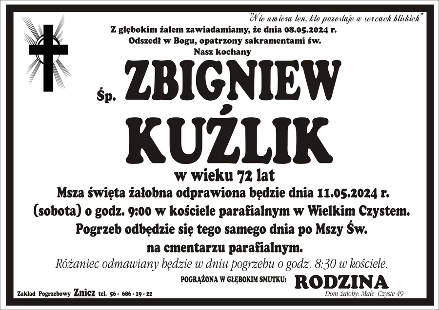 Miejsce na komentarz to przestrzeń na Twoje kondolencje.