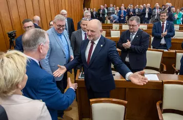 Marszałek Piotr Całbecki rozpoczyna swoją piątą kadencję przewodniczącego zarządu województwa kujawsko-pomorskiego/ Mikołaj Kuras dla UMWKP