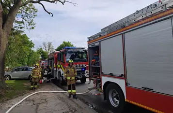 Pożar domu pod Chełmnem. Rodzina straciła dobytek życia/ Fot. KP PSP Chełmno