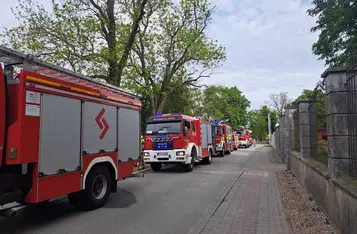 Pożar domu pod Chełmnem. Rodzina straciła dobytek życia/ Fot. KP PSP Chełmno