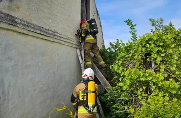 Pożar domu w gminie Chełmno/ Fot. OSP Bieńkówka