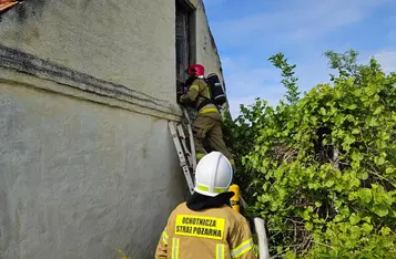 Pożar domu w gminie Chełmno/ Fot. OSP Bieńkówka