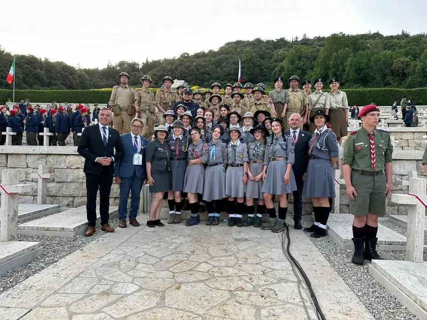 Podczas uroczystości pod Monte Cassino/ fot. Beata Krzemińska/UMWKP