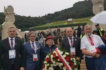 Podczas uroczystości pod Monte Cassino/ fot. Beata Krzemińska/UMWKP