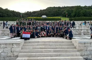 Podczas uroczystości pod Monte Cassino/ fot. Beata Krzemińska/UMWKP