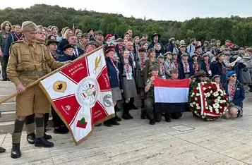 Podczas uroczystości pod Monte Cassino/ fot. Beata Krzemińska/UMWKP