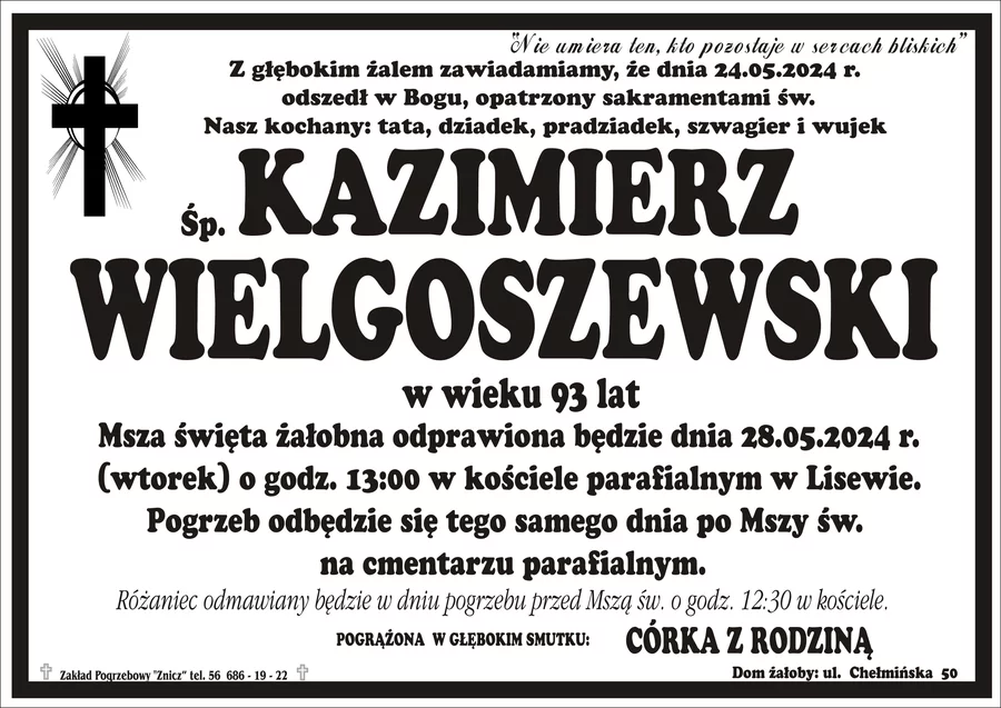 Miejsce na komentarz to przestrzeń na Twoje kondolencje.