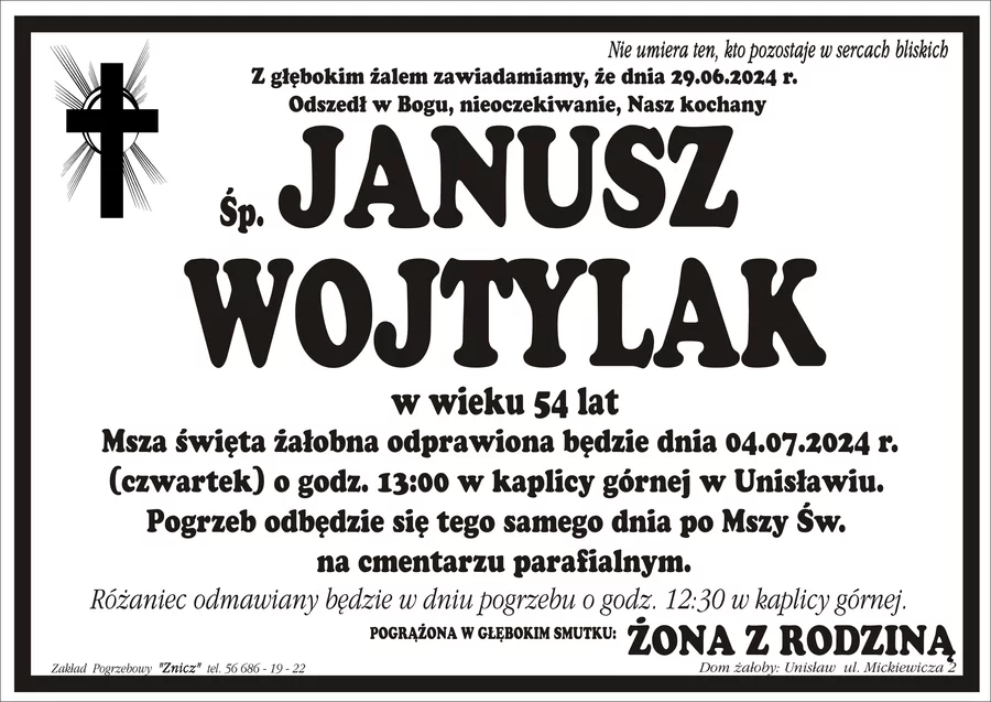 Miejsce na komentarz to przestrzeń na Twoje kondolencje.