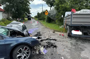 Pod Chełmnem doszło do dwóch groźnie wyglądających kolizji/ Fot. OSP Unisław