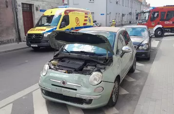 Wypadek na skrzyżowaniu w centrum Chełmna/ Fot. KP PSP Chełmno