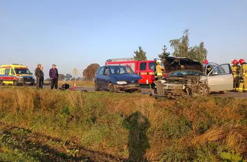 Wypadek w Kornatowie pod Chełmnem/ Fot. KP PSP Chełmno