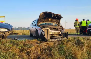 Wypadek w Kornatowie pod Chełmnem/ Fot. KP PSP Chełmno