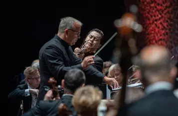 Koncert „Passacaglia” Leszka Możdżera i Adama Bałdycha w ramach Międzynarodowego Festiwalu i Konkursu Skrzypcowego im. Karola Lipińskiej w Toruniu, fot. Mikołaj Kuras dla UMWKP