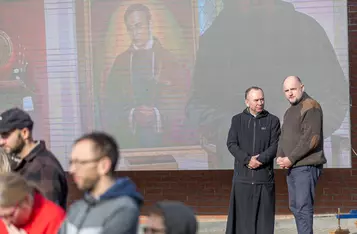 Górsk, obchody 40. rocznicy śmierci ks. Jerzego Popiełuszki/ Fot. Andrzej Goiński dla UMWKP