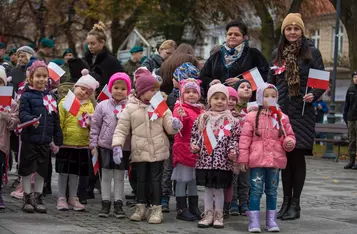 Razem dla Niepodległej na rynku w Chełmnie/ Fot. Pitrex