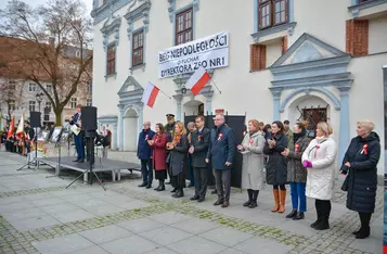 Razem dla Niepodległej na rynku w Chełmnie/ Fot. Pitrex