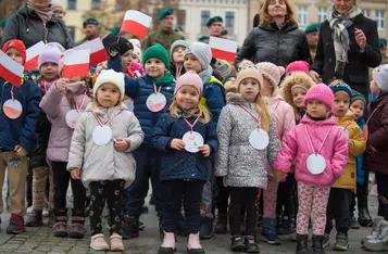 Razem dla Niepodległej na rynku w Chełmnie/ Fot. Pitrex