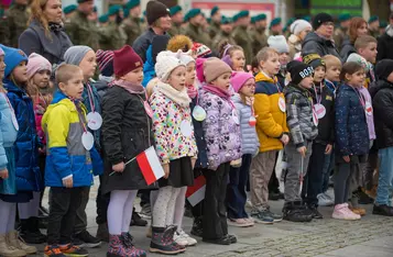 Razem dla Niepodległej na rynku w Chełmnie/ Fot. Pitrex