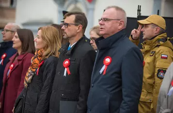 Razem dla Niepodległej na rynku w Chełmnie/ Fot. Pitrex