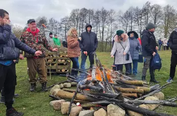 Piknik zimowy z inscenizacją historyczną w Borównie/ Fot. Bartosz Kubacki