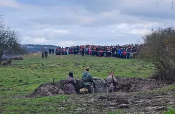 Piknik zimowy z inscenizacją historyczną w Borównie/ Fot. Bartosz Kubacki