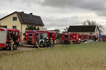 Pożar domu w gminie Chełmno/ Fot. KP PSP Chełmno