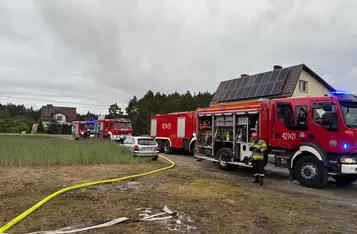 Pożar domu w gminie Chełmno/ Fot. KP PSP Chełmno