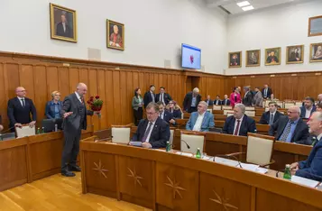 Sesja absolutoryjna sejmiku województwa, 26 maja 2025, fot. Mikołaj Kuras dla UMWKP