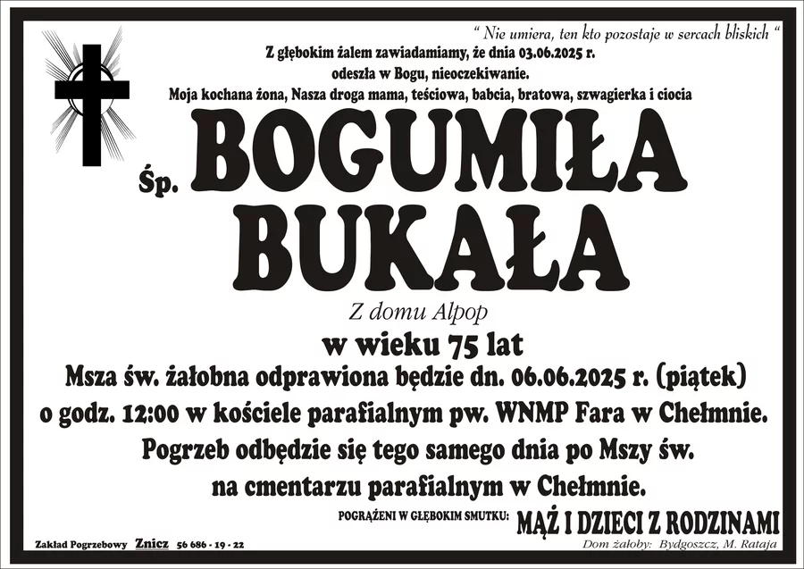 W komentarzach wpisujemy wspomnienia i kondolencje.